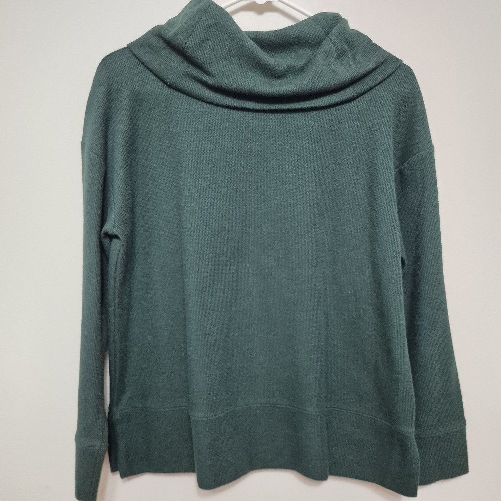 Banana Republic Forest Green Cowl Neck Sweater – Size Medium - Picture 3 of 3